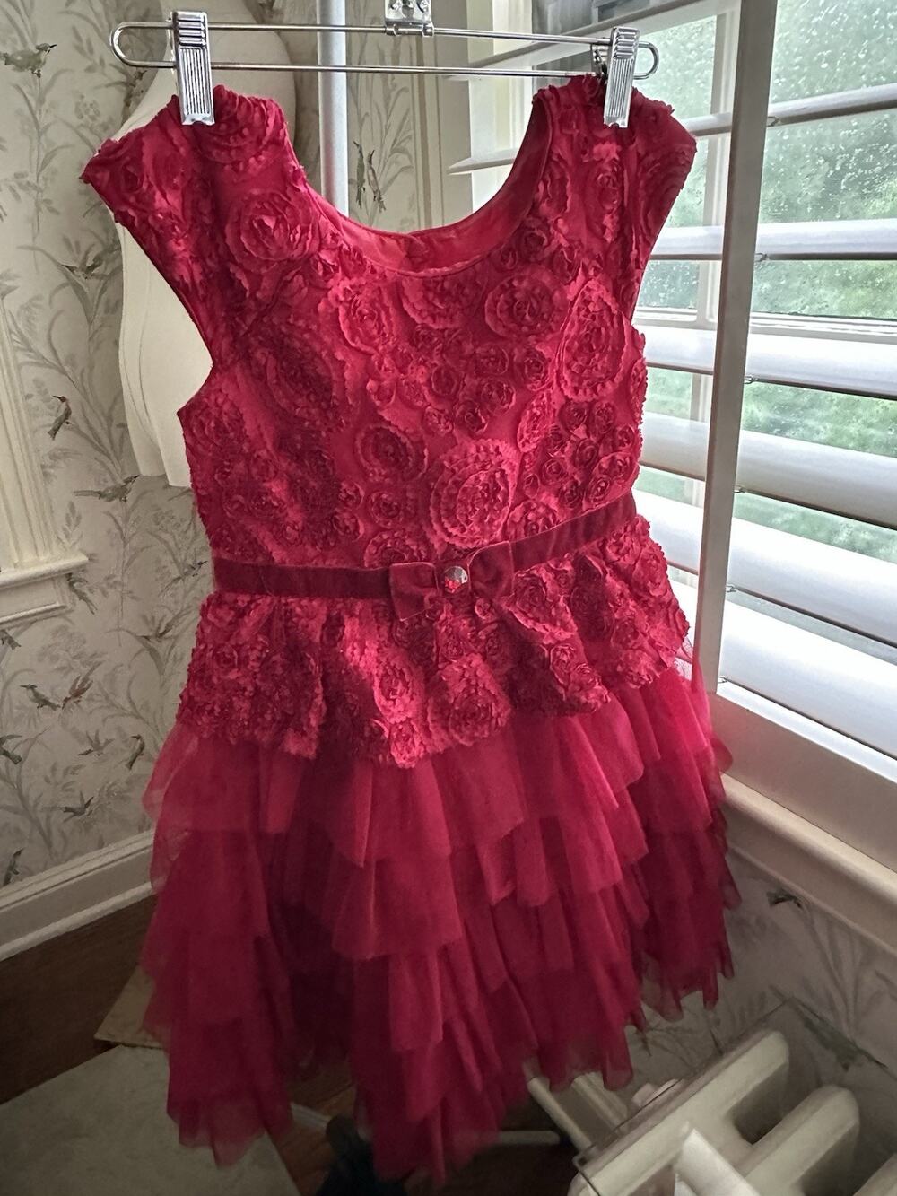 Jona Michelle Red Size 8 Party Special Occasion Tiered Holiday Outfit Ruffle
